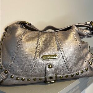 Isabella Fiore Metallic Shoulder Bag w/ wallet